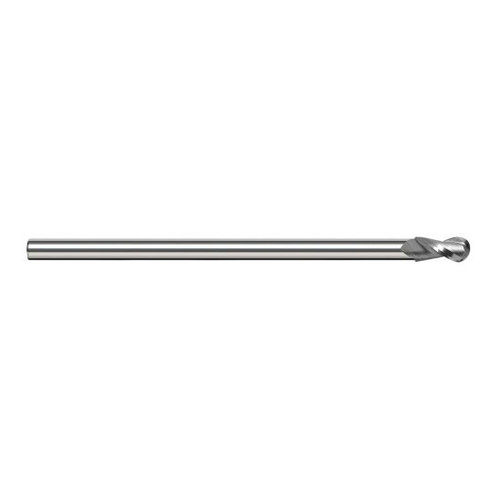 Harvey Tool 24748 | 3/4" Diameter x 1.1250" LOC x 5/8" Shank x 6" OAL Uncoated Carbide Miniature Ball Deburring End Mill