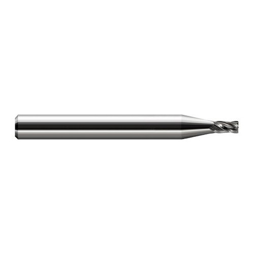 Harvey Tool 980215 | 1/8" Diameter x 1/8" Shank x 3/16" LOC x 1-1/2" OAL 0.0150" Radius Uncoated Carbide Corner Radius End Mill