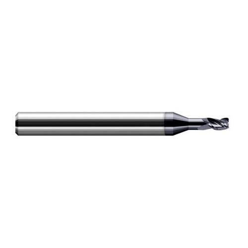Harvey Tool 925631-C3 | 1/32" Diameter x 1/8" Shank x  LOC x 2-1/2" OAL 0.0100" Radius AlTiN Coated Carbide Corner Radius End Mill Harvey Tool 925631-C3 | 1/32" Diameter x 1/8" Shank x  LOC x 2-1/2" OAL 0.0100" Radius AlTiN Coated Carbide Corner Radius End Mill