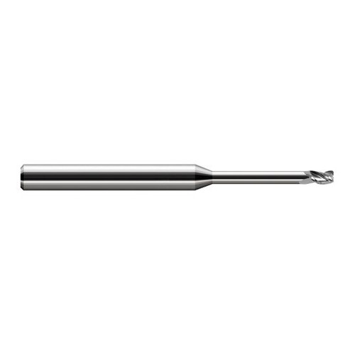 Harvey Tool 38315 | 1/64" Diameter x 1/8" Shank x  LOC x 2-1/2" OAL 0.0050" Radius Uncoated Carbide Corner Radius End Mill
