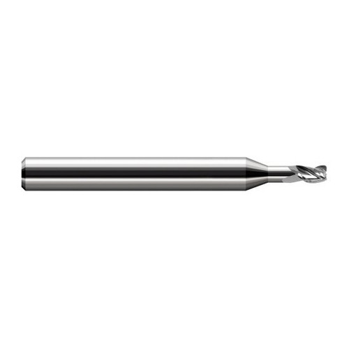 Harvey Tool 925662 | 1/16" Diameter x 1/8" Shank x 3/32" LOC x 2-1/2" OAL 0.0100" Radius Uncoated Carbide Corner Radius End Mill