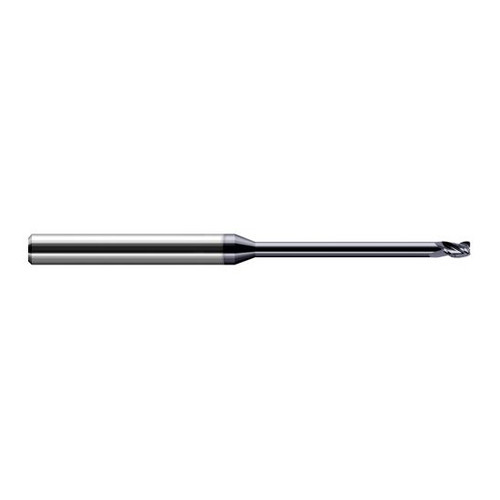 Harvey Tool 41931-C3 | 1/32" Diameter x 1/8" Shank x  LOC x 2-1/2" OAL 0.0100" Radius AlTiN Coated Carbide Corner Radius End Mill