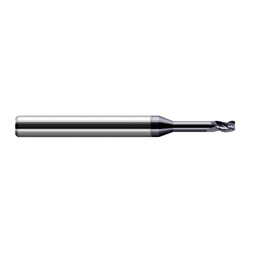 Harvey Tool 41570-C3 | 0.0700" Diameter x 1/8" Shank x  LOC x 2-1/2" OAL 0.0100" Radius AlTiN Coated Carbide Corner Radius End Mill