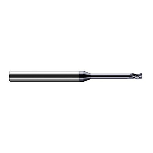 Harvey Tool 41770-C3 | 0.0700" Diameter x 1/8" Shank x  LOC x 2-1/2" OAL 0.0100" Radius AlTiN Coated Carbide Corner Radius End Mill