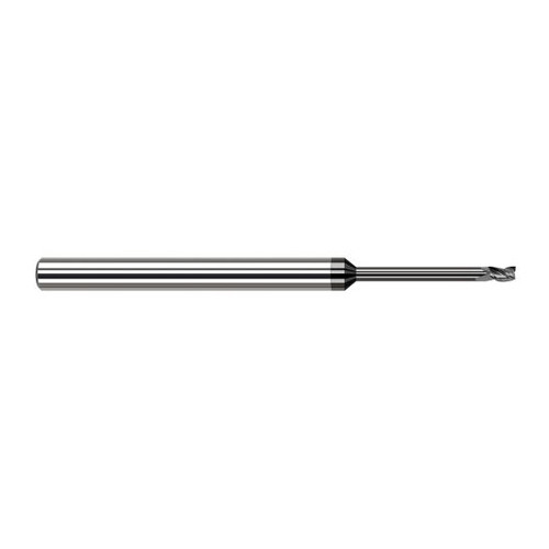 Harvey Tool 982115-C4 | 1/64" Diameter x 1/8" Shank x  LOC x 2-1/2" OAL 3FL Amorphous Diamond Coated Carbide Square End Mill