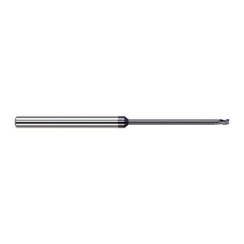 Harvey Tool 977310-C3 | 0.0100" Diameter x 1/8" Shank x 1/64" LOC x 2-1/2" OAL 3FL AlTiN Coated Carbide Square End Mill