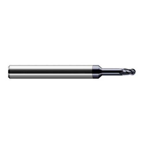 Harvey Tool 984733-C3 | 1.500mm Diameter x 4.000mm Shank x 2.200mm LOC x 50.000mm OAL 4FL AlTiN Coated Carbide Ball End Mill