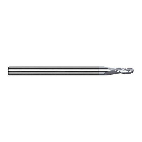 Harvey Tool 958208-C8 | 1/8" Diameter x 1/8" Shank x 3/16" LOC x 1-1/2" OAL 3FL TiB2 Coated Carbide Ball End Mill