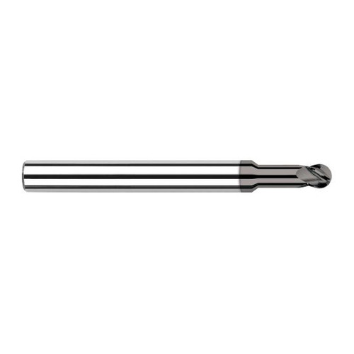 Harvey Tool 64008 | 1/8" Diameter x 1/8" Shank x 3/16" LOC x 1-1/2" OAL 4FL CVD Diamond Coated Carbide Ball End Mill