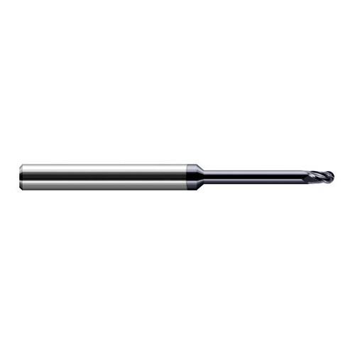 Harvey Tool 887247-C6 | 3/64" Diameter x 1/8" Shank x 0.0700" LOC x 2-1/2" OAL 4FL AlTiN Nano Coated Carbide Ball End Mill