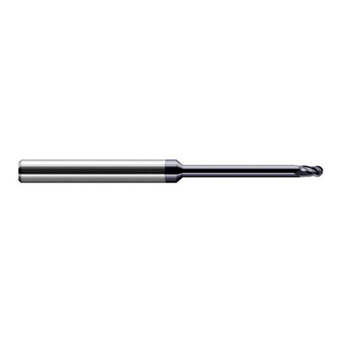 Harvey Tool 65508-C3 | 1/8" Diameter x 1/8" Shank x 3/16" LOC x 3" OAL 4FL AlTiN Coated Carbide Ball End Mill