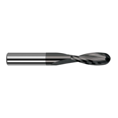 Harvey Tool 49632-C4 | 1/2" Diameter x 1/2" Shank x 1-1/2" LOC x 4" OAL 2FL Amorphous Diamond Coated Carbide Ball End Mill