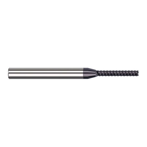 Harvey Tool 881412-C6 | 3/16" Diameter x 3/16" Shank x 1-5/16" LOC x 3" OAL 7FL AlTiN Nano Coated Carbide Single End Mill for Exotic Alloys Harvey Tool 881412-C6 | 3/16" Diameter x 3/16" Shank x 1-5/16" LOC x 3" OAL 7FL AlTiN Nano Coated Carbide Single End Mill for Exotic Alloys