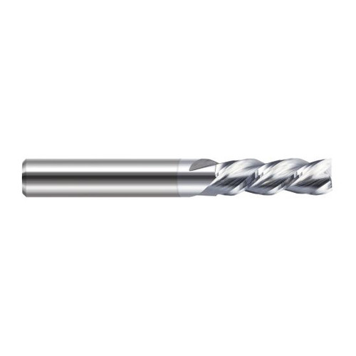 Harvey Tool 858616-C8 | 1/4" Diameter x 1/4" Shank x 3/8" LOC x 2-1/2" OAL 3FL TiB2 Coated Carbide Single End Mill