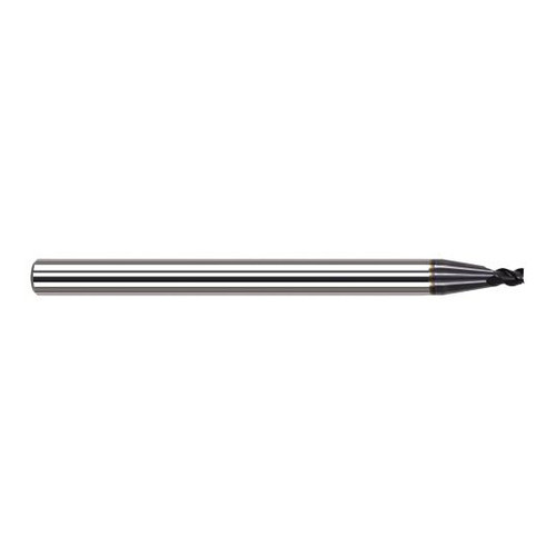 Harvey Tool 954522-C6 | 1.000mm Diameter x 4.000mm Shank x 1.500mm LOC x 50.000mm OAL 3FL AlTiN Nano Coated Carbide Single End Mill for Exotic Alloys