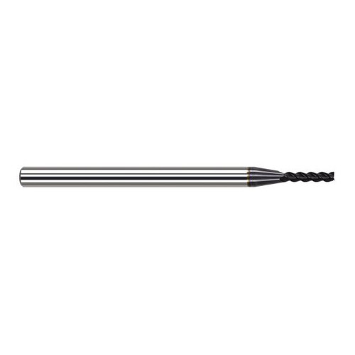 Harvey Tool 910557-C6 | 3.000mm Diameter x 4.000mm Shank x 15.000mm LOC x 50.000mm OAL 3FL AlTiN Nano Coated Carbide Single End Mill for Exotic Alloys