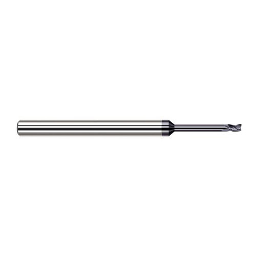 Harvey Tool 978230-C6 | 0.0300" Diameter x 1/8" Shank x 0.0450" LOC x 2-1/2" OAL 3FL AlTiN Nano Coated Carbide Single End Mill for Exotic Alloys