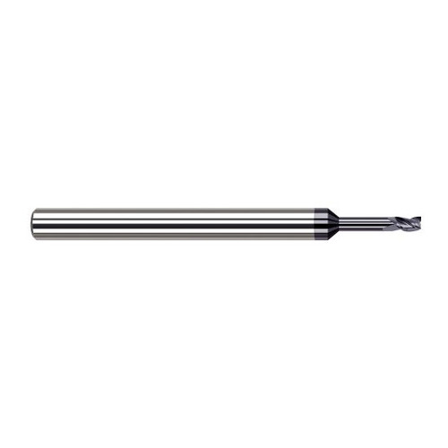 Harvey Tool 985362-C6 | 1/16" Diameter x 1/8" Shank x 3/32" LOC x 2-1/2" OAL 3FL AlTiN Nano Coated Carbide Single End Mill for Exotic Alloys