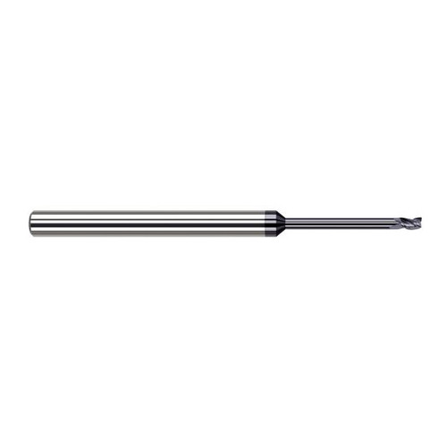 Harvey Tool 935762-C6 | 1/16" Diameter x 1/8" Shank x 3/32" LOC x 2-1/2" OAL 3FL AlTiN Nano Coated Carbide Single End Mill for Exotic Alloys