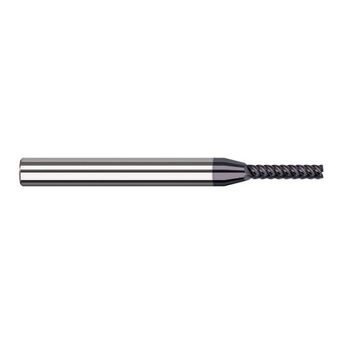 Harvey Tool 62678-C6 | 5/64" Diameter x 1/8" Shank x 13/32" LOC x 2-1/2" OAL 7FL AlTiN Nano Coated Carbide Single End Mill for Exotic Alloys