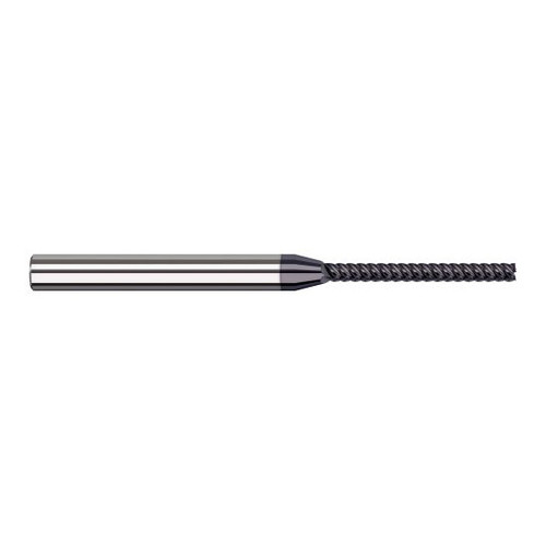 Harvey Tool 941878-C6 | 5/64" Diameter x 1/8" Shank x 0.8000" LOC x 2-1/2" OAL 7FL AlTiN Nano Coated Carbide Single End Mill for Exotic Alloys