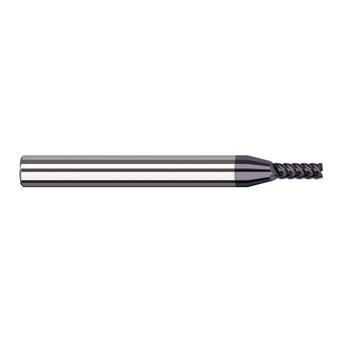 Harvey Tool 977713-C6 | 0.600mm Diameter x 4.000mm Shank x 1.800mm LOC x 50.000mm OAL 4FL AlTiN Nano Coated Carbide Single End Mill