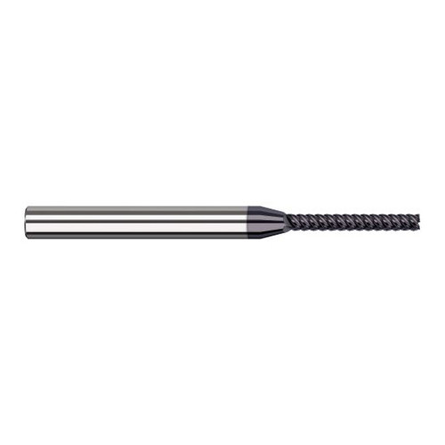 Harvey Tool 981713-C6 | 0.600mm Diameter x 4.000mm Shank x 4.800mm LOC x 50.000mm OAL 4FL AlTiN Nano Coated Carbide Single End Mill Harvey Tool 981713-C6 | 0.600mm Diameter x 4.000mm Shank x 4.800mm LOC x 50.000mm OAL 4FL AlTiN Nano Coated Carbide Single End Mill