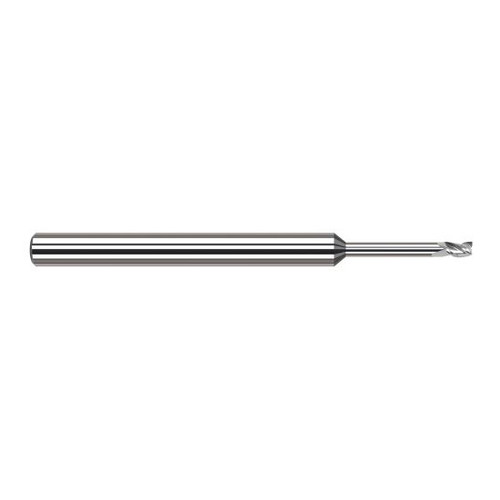 Harvey Tool 927160 | 0.0600" Diameter x 1/8" Shank x 0.0900" LOC x 2-1/2" OAL 3FL Uncoated Carbide Single End Mill