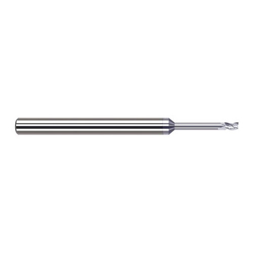 Harvey Tool 927208-C8 | 1/8" Diameter x 1/8" Shank x 3/16" LOC x 2-1/2" OAL 3FL TiB2 Coated Carbide Single End Mill