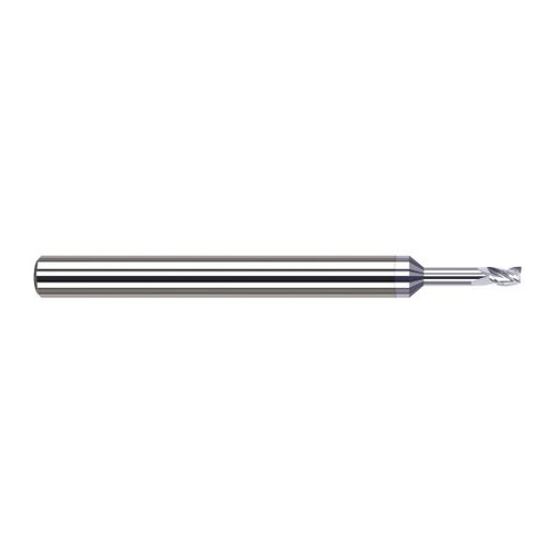 Harvey Tool 930910-C8 | 5/32" Diameter x 3/16" Shank x 0.2350" LOC x 3" OAL 3FL TiB2 Coated Carbide Single End Mill