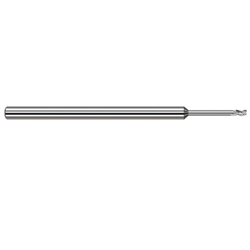 Harvey Tool 949678-C8 | 5/64" Diameter x 1/8" Shank x 0.1180" LOC x 2-1/2" OAL 0.0050" Radius 3FL TiB2 Coated Carbide Corner Radius & Corner Chamfer End Mill for Aluminum Alloys