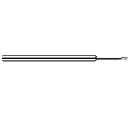 Harvey Tool 949712 | 3/16" Diameter x 3/16" Shank x 0.2850" LOC x 4" OAL 0.0050" Radius 3FL Uncoated Carbide Corner Radius & Corner Chamfer End Mill for Aluminum Alloys