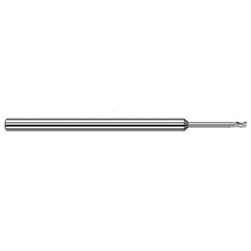 Harvey Tool 961331-C8 | 1/32" Diameter x 1/8" Shank x 3/64" LOC x 2-1/2" OAL 0.0030" Radius 3FL TiB2 Coated Carbide Corner Radius & Corner Chamfer End Mill for Aluminum Alloys