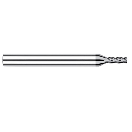 Harvey Tool 938608 | 1/8" Diameter x 1/8" Shank x 3/8" LOC x 1-1/2" OAL 1/64" Radius 4FL CVD Diamond Coated Carbide Corner Radius & Corner Chamfer End Mill for Diamond Tooling