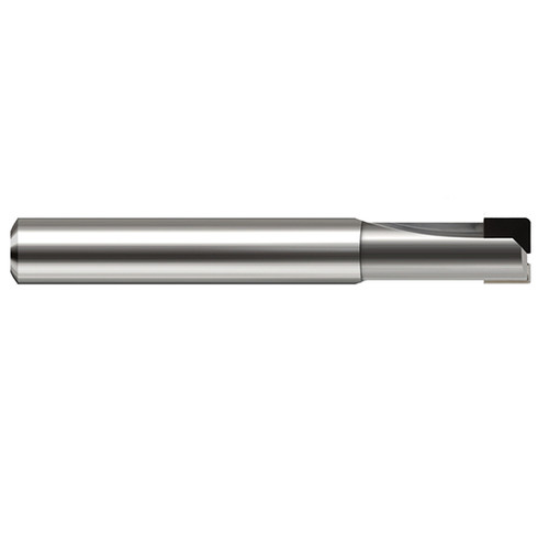 Harvey Tool 858916 | 1/4" Diameter x 1/4" Shank x 1/4" LOC x 2-1/2" OAL 0.0100" Radius 2FL PCD Coated Carbide Corner Radius & Corner Chamfer End Mill for Diamond Tooling