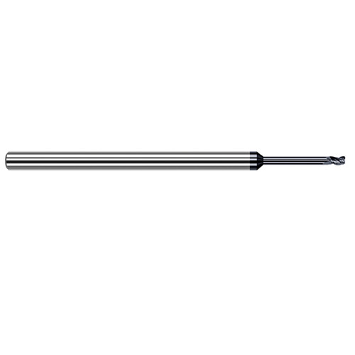 Harvey Tool 932531-C6 | 1/32" Diameter x 1/8" Shank x 3/64" LOC x 2-1/2" OAL 0.0050" Radius AlTiN Nano Coated Carbide Corner Radius & Corner Chamfer End Mil