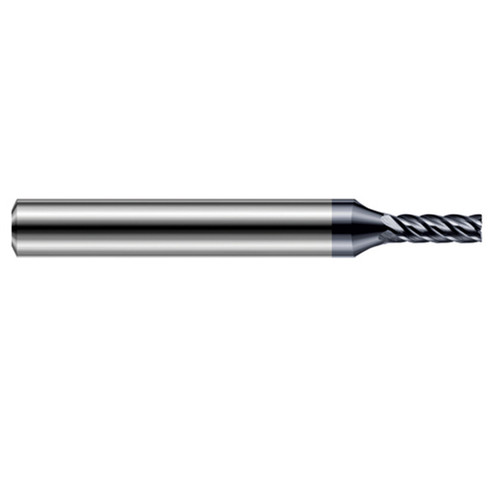 Harvey Tool 933250-C6 | 0.0500" Diameter x 1/4" Shank x 0.1500" LOC x 2-1/2" OAL 0.0050" Radius AlTiN Nano Coated Carbide Corner Radius & Corner Chamfer End Mil