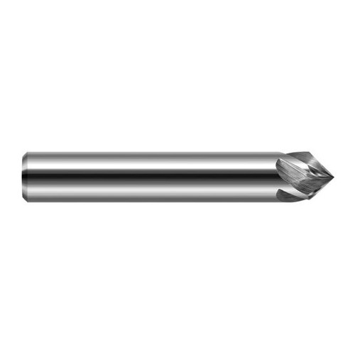 Harvey Tool 900132 | 1/2" Diameter x 1/2" Shank 60 Degree Included Angle 2FL Uncoated Solid Carbide Chamfer Mill