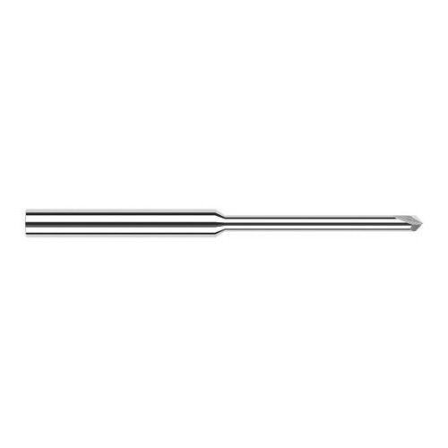 Harvey Tool 997245 | 1/8" Diameter x 1/8" Shank 90 Degree Included Angle 0.7500" Overall Reach 2FL Uncoated Solid Carbide Chamfer Mill