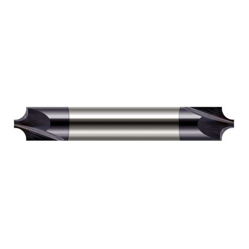 Harvey Tool 67420-C3 | 1/8" Diameter x 1/8" Shank x 1-1/2" OAL 0.0080" Tip Diameter 2FL AlTiN Coated Solid Carbide Double End Corner Rounding End Mill
