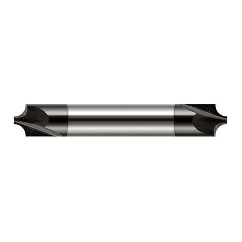 Harvey Tool 46039-C4 | 1/8" Diameter x 1/8" Shank x 1-1/2" OAL 0.0470" Tip Diameter 2FL Amorphous Diamond Coated Solid Carbide Double End Corner Rounding End Mill