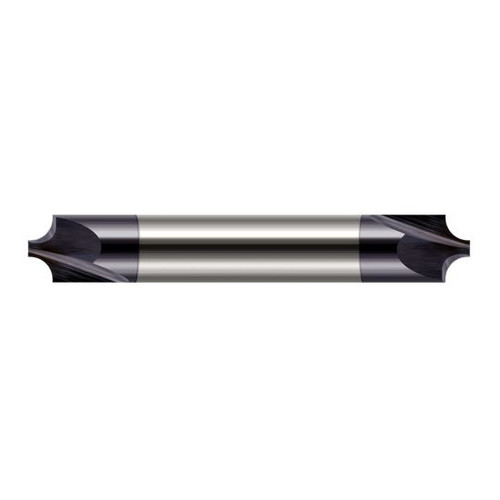 Harvey Tool 46172-C3 | 7/16" Diameter x 7/16" Shank x 2-1/2" OAL 0.0600" Tip Diameter 2FL AlTiN Coated Solid Carbide Double End Corner Rounding End Mill