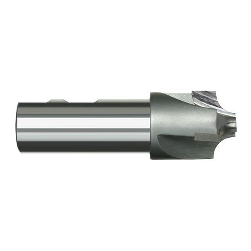 Harvey Tool 45032 | 1" Diameter x 1" Shank x 4" OAL 0.4060" Tip Diameter 3FL Uncoated Solid Carbide Single End Corner Rounding End Mill