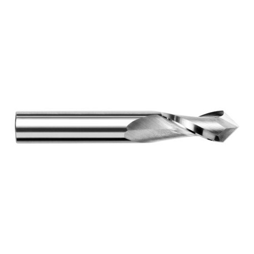 Harvey Tool 991732 | 1/2" Diameter x 1/2" Shank x 1" LOC 60 Degree Point Angle 2FL Uncoated Solid Carbide Drill Mill