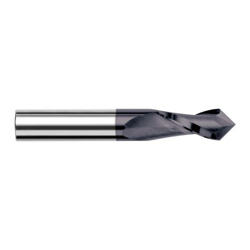 Harvey Tool 991704-C3 | 1/16" Diameter x 1/8" Shank x 3/16" LOC 60 Degree Point Angle 2FL AlTiN Coated Solid Carbide Drill Mill