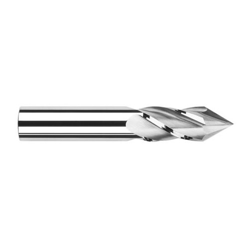 Harvey Tool 15409 | 9/64" Diameter x 3/16" Shank x 9/16" LOC 60 Degree Point Angle 4FL Uncoated Solid Carbide Drill Mill