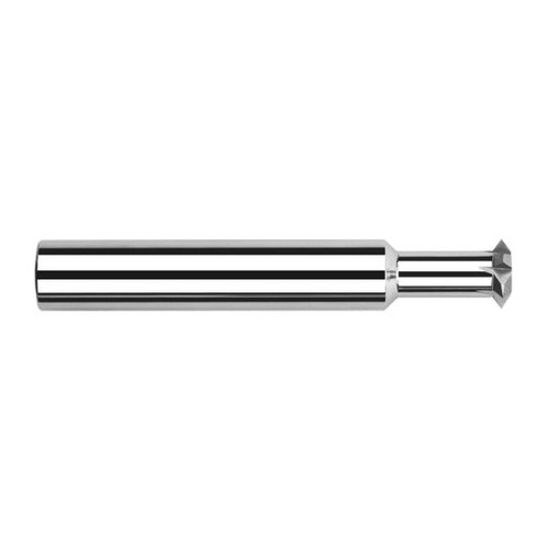 Harvey Tool 19193 | 3/32" Diameter x 3/64" Width x 1/8" Shank 90 Degree Included Angle Uncoated Solid Carbide Pointed Double Angle Shank Cutter