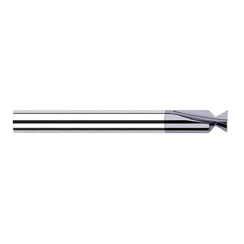 Harvey Tool 990116-C3 | 1/4" Diameter 10 Degree Included Angle AlTiN Coated Solid Carbide Dovetail Cutter