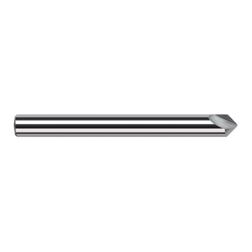 Harvey Tool 981845 | 90 Degree Point Angle 1/8" Shank x 0.0563" LOC x 1-1/2" OAL Uncoated Solid Carbide Radius Point Engraving Cutter