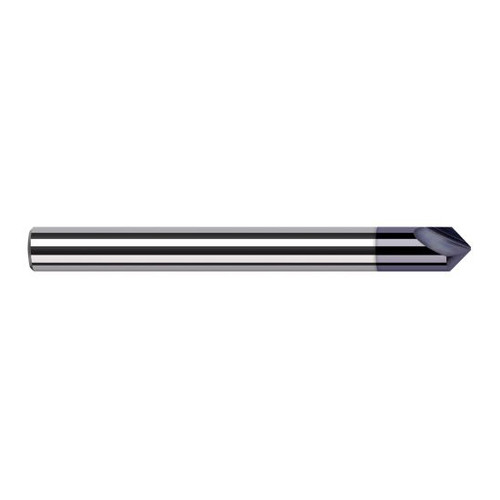 Harvey Tool 987640-C3 | 40 Degree Point Angle 1/8" Shank x 0.1621" LOC x 1-1/2" OAL AlTiN Coated Solid Carbide Radius Point Engraving Cutter